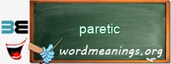 WordMeaning blackboard for paretic